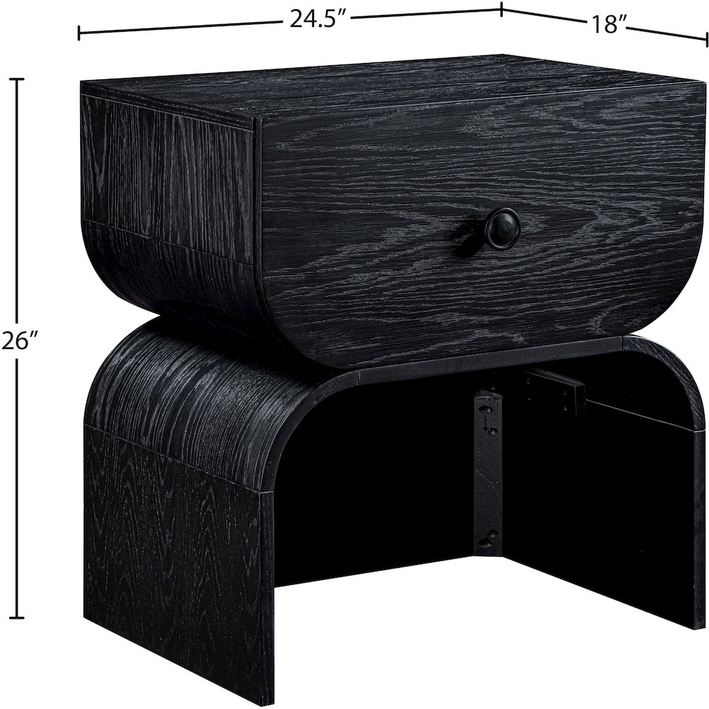 Jace Black Night Stand. Picture 8