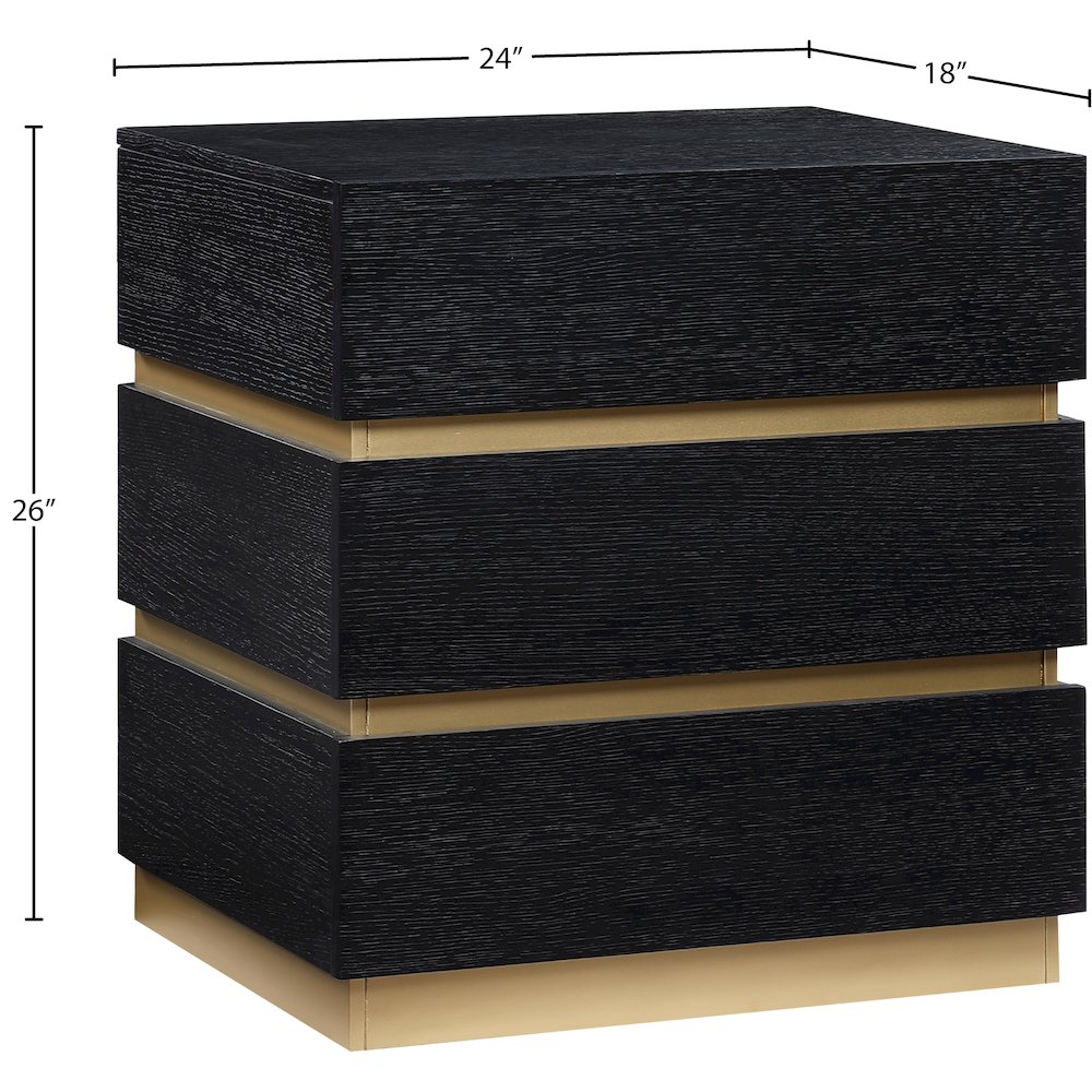 Zaylan Black Night Stand. Picture 9