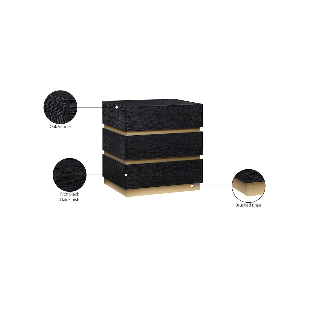 Zaylan Black Night Stand. Picture 10