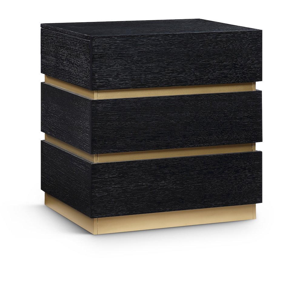 Zaylan Black Night Stand. Picture 1