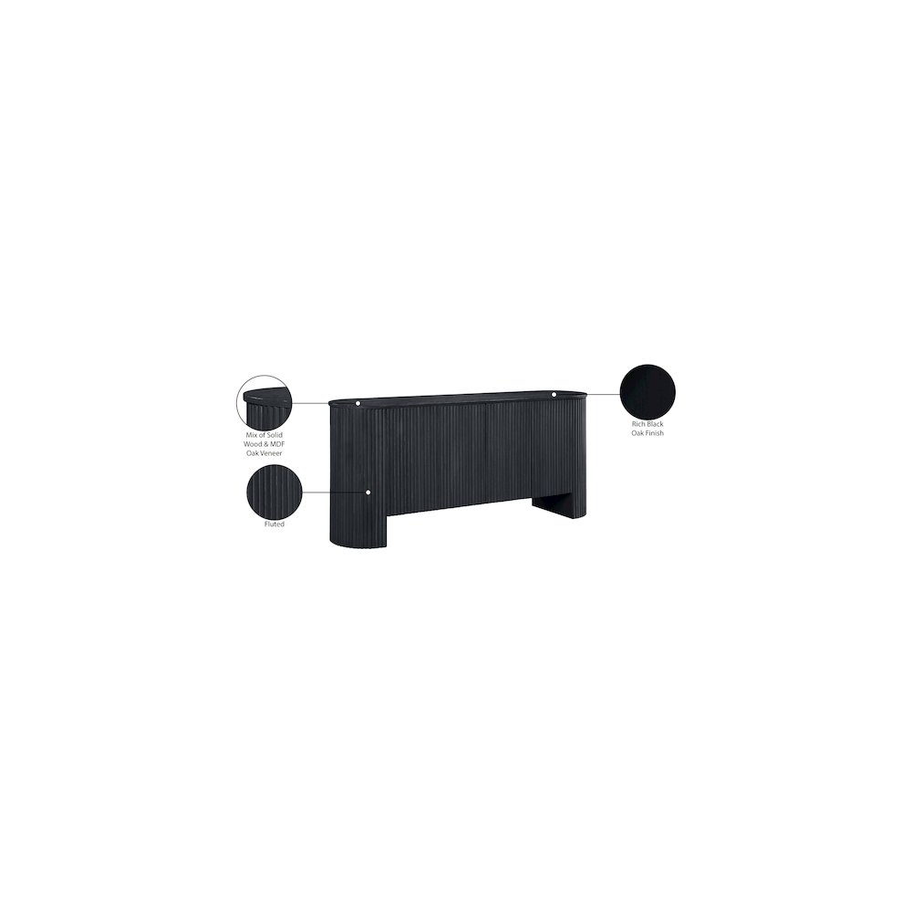 Belinda Black Sideboard/Buffet. Picture 10