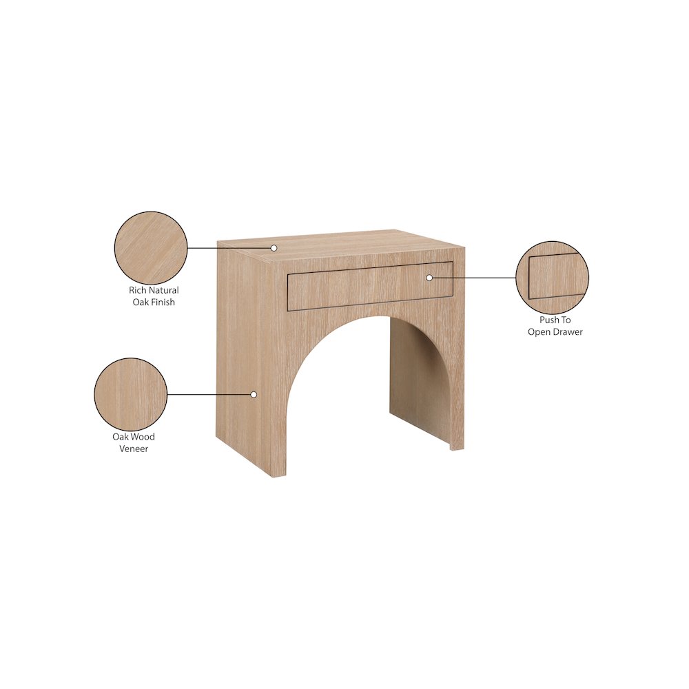 August Oak Night Stand. Picture 10