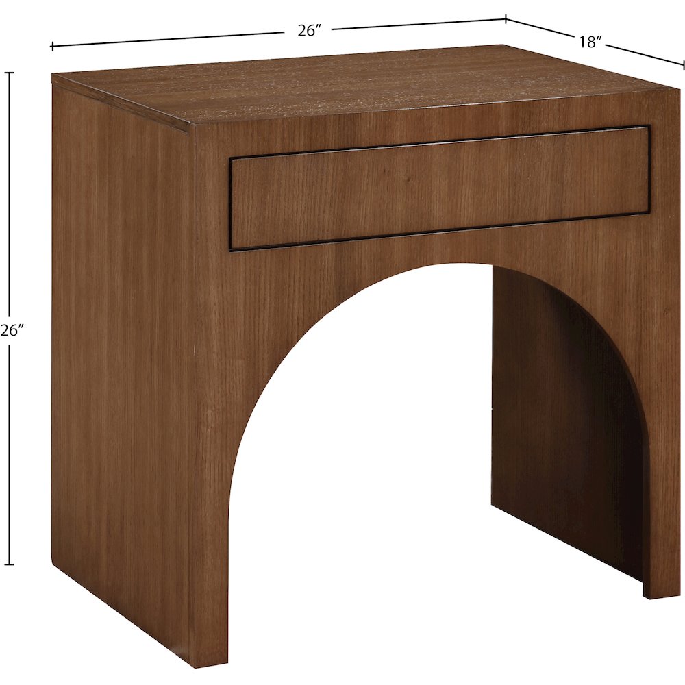 August Walnut Night Stand. Picture 9