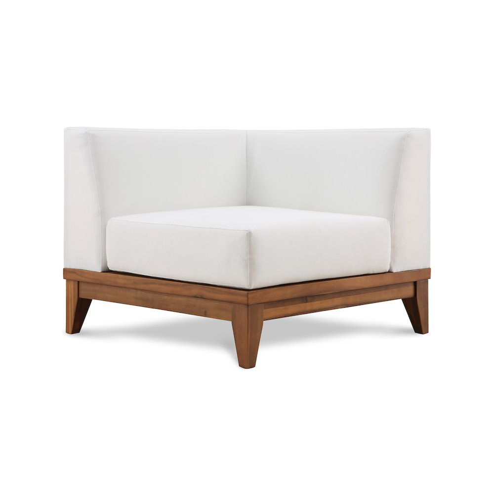 Rio Off White Water Resistant Fabric Outdoor Patio Modular Corner Chair. Picture 1