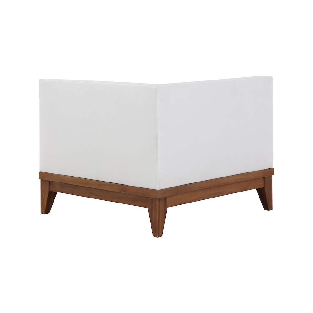Rio Off White Water Resistant Fabric Outdoor Patio Modular Corner Chair. Picture 2