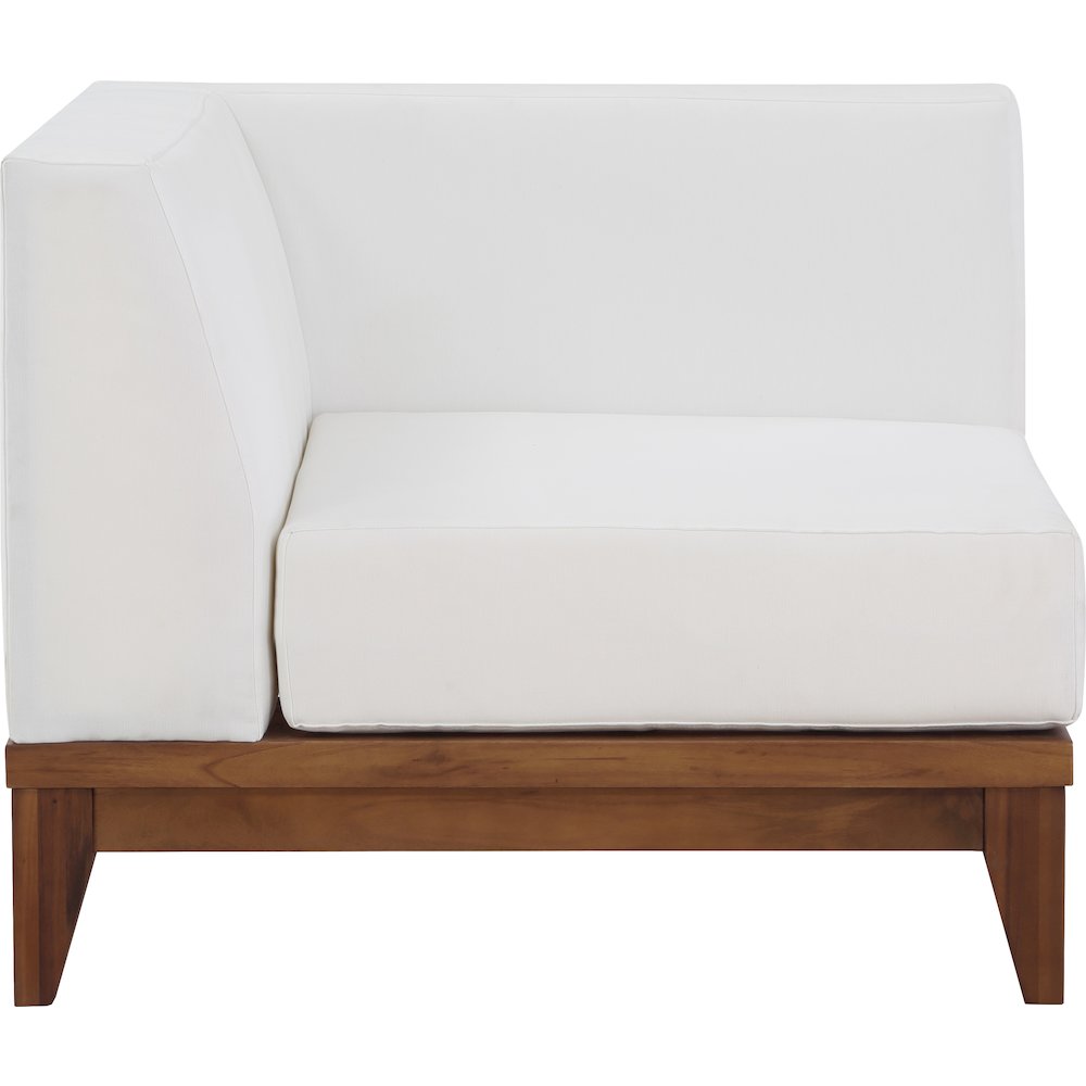 Rio Off White Water Resistant Fabric Outdoor Patio Modular Corner Chair. Picture 4