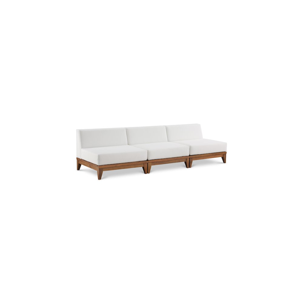 Rio Off White Water Resistant Fabric Outdoor Patio Modular Sofa. Picture 1