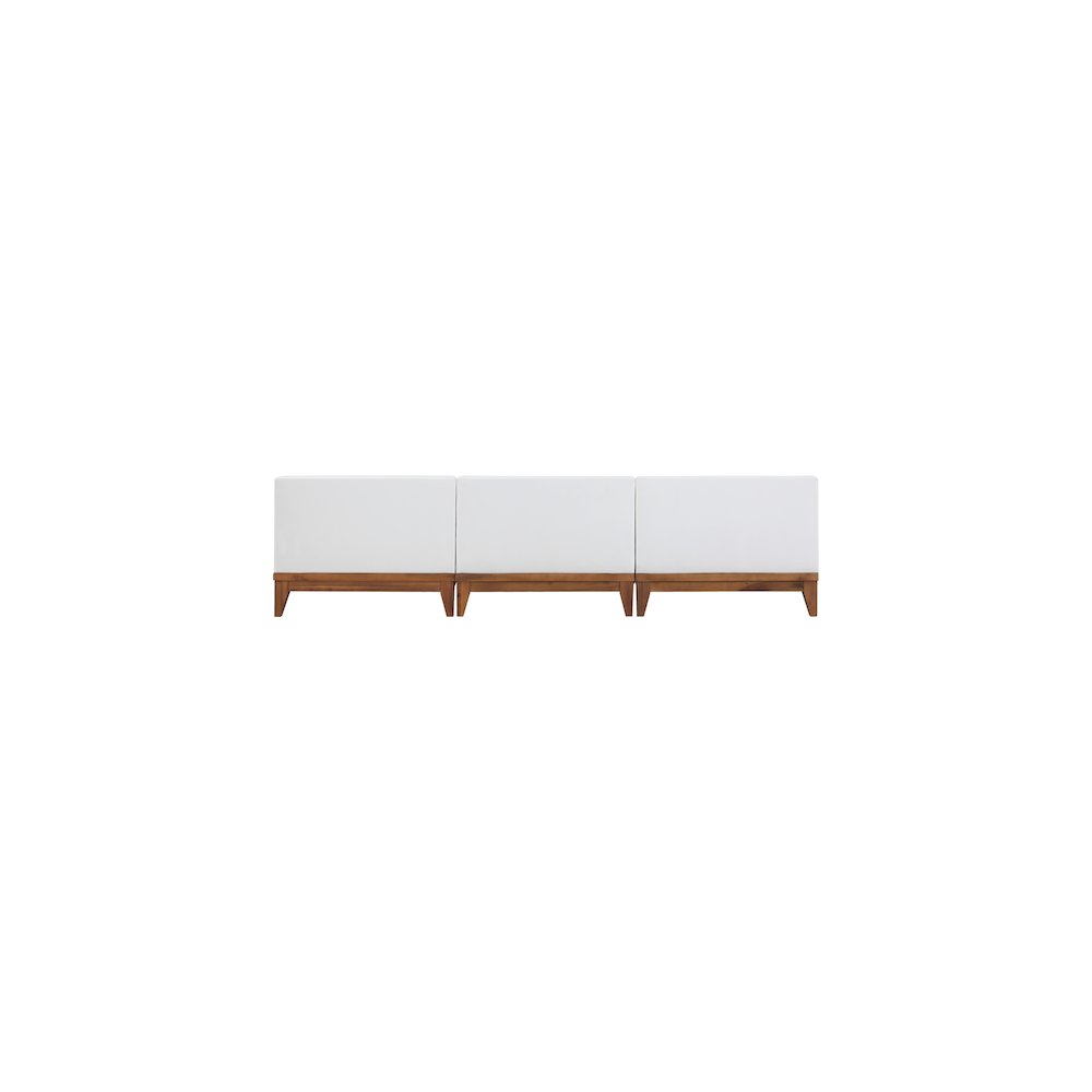 Rio Off White Water Resistant Fabric Outdoor Patio Modular Sofa. Picture 2