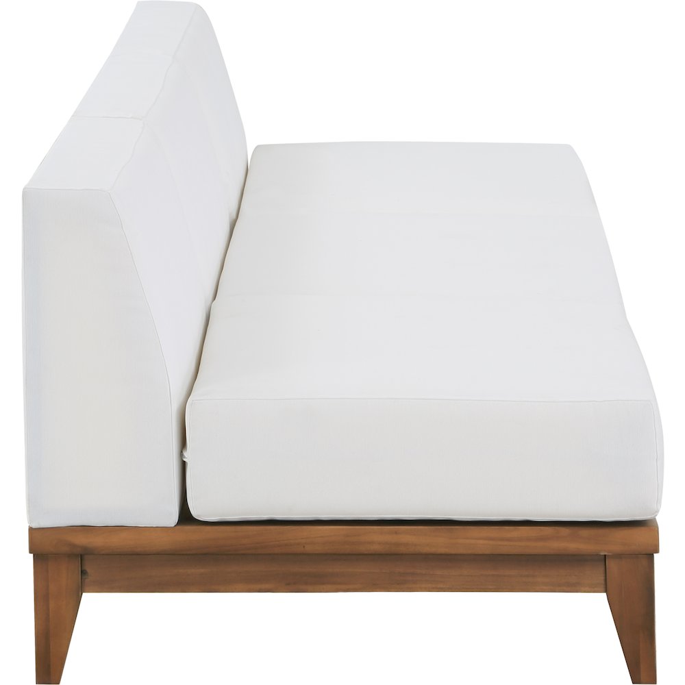 Rio Off White Water Resistant Fabric Outdoor Patio Modular Sofa. Picture 3