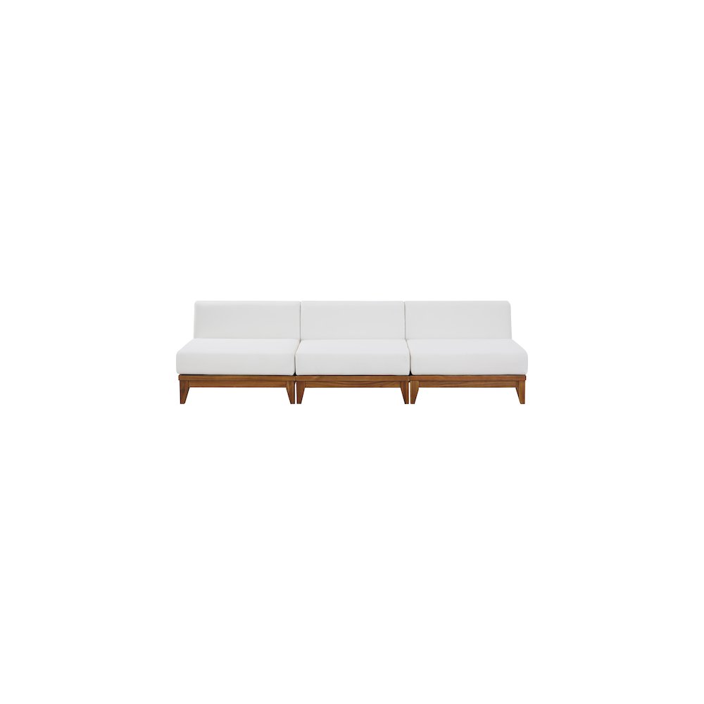 Rio Off White Water Resistant Fabric Outdoor Patio Modular Sofa. Picture 4