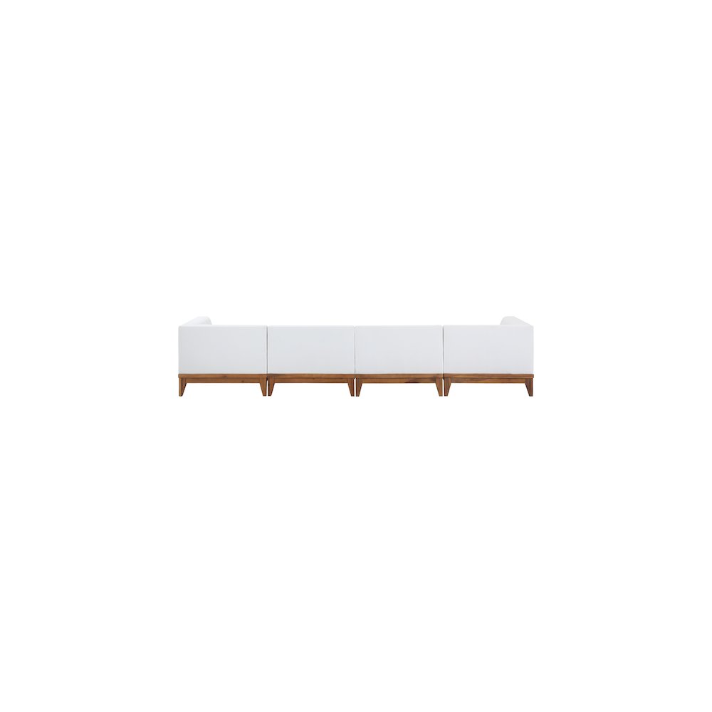 Rio Off White Water Resistant Fabric Outdoor Patio Modular Sofa. Picture 2
