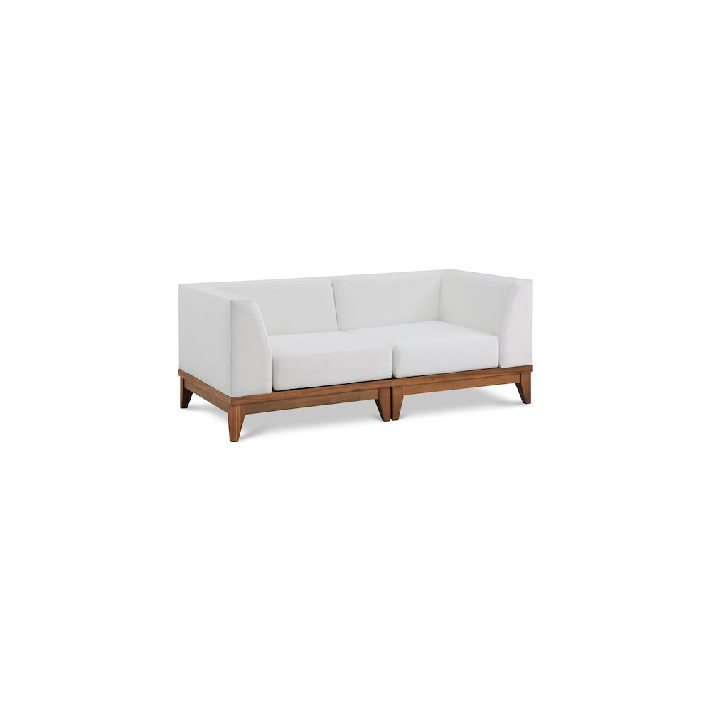 Rio Off White Water Resistant Fabric Outdoor Patio Modular Sofa. Picture 1