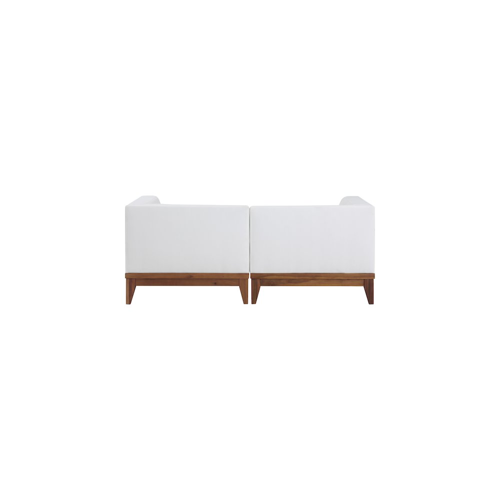 Rio Off White Water Resistant Fabric Outdoor Patio Modular Sofa. Picture 2