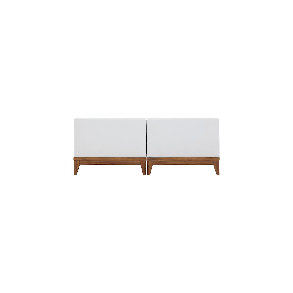 Rio Off White Water Resistant Fabric Outdoor Patio Modular Sofa. Picture 2