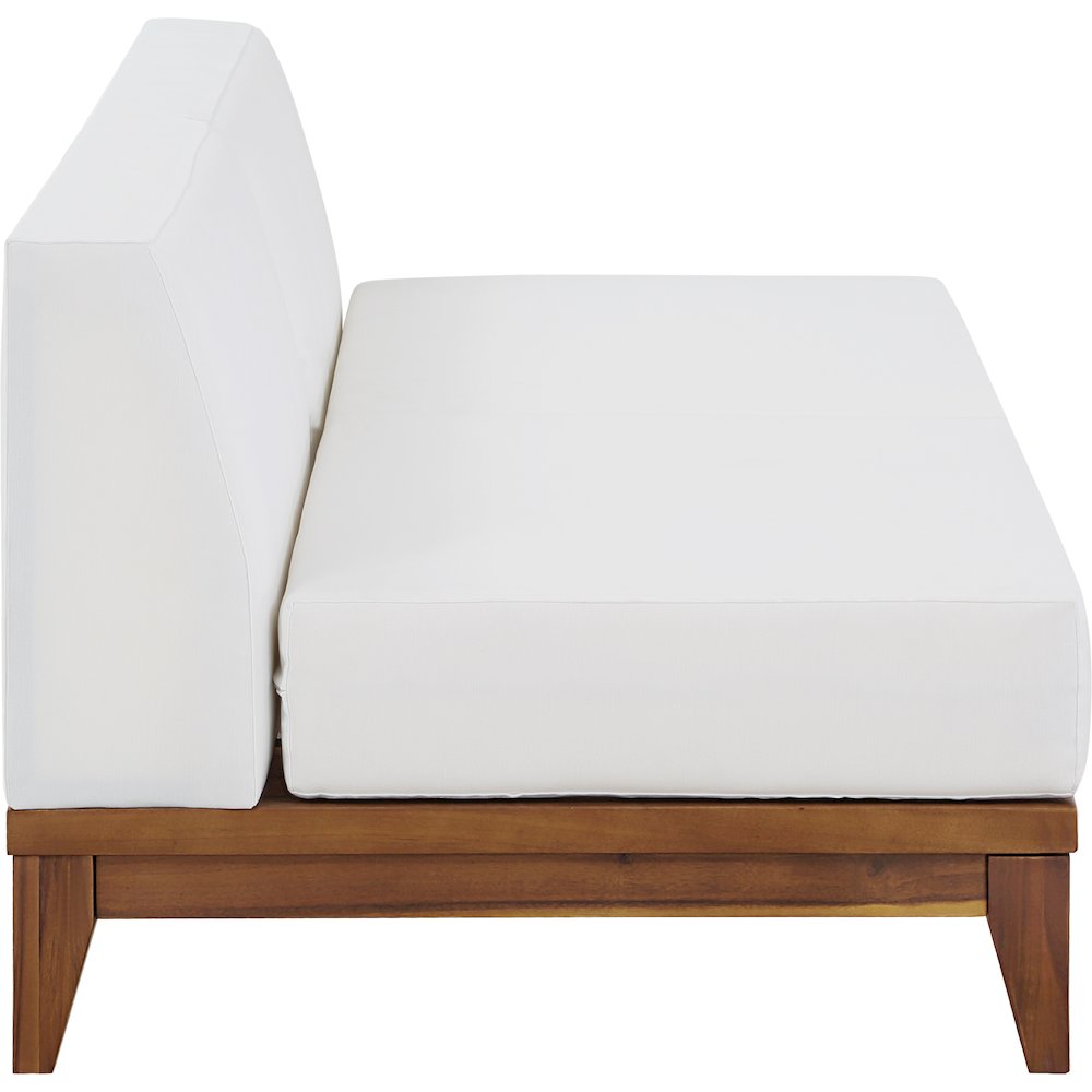 Rio Off White Water Resistant Fabric Outdoor Patio Modular Sofa. Picture 3