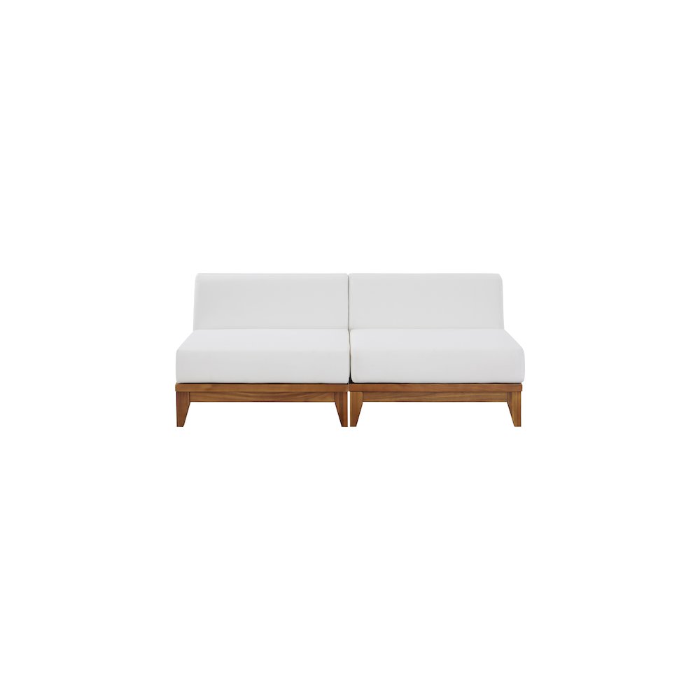 Rio Off White Water Resistant Fabric Outdoor Patio Modular Sofa. Picture 4