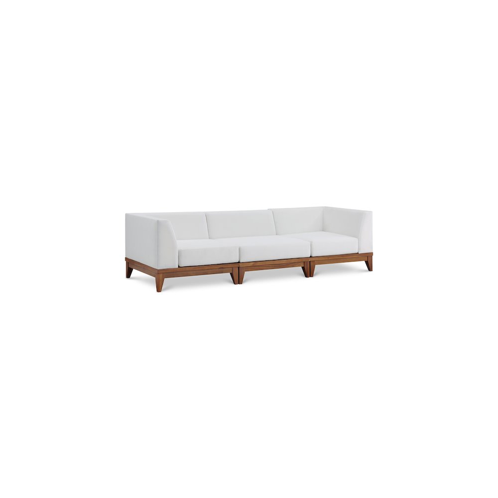 Rio Off White Water Resistant Fabric Outdoor Patio Modular Sofa. Picture 1