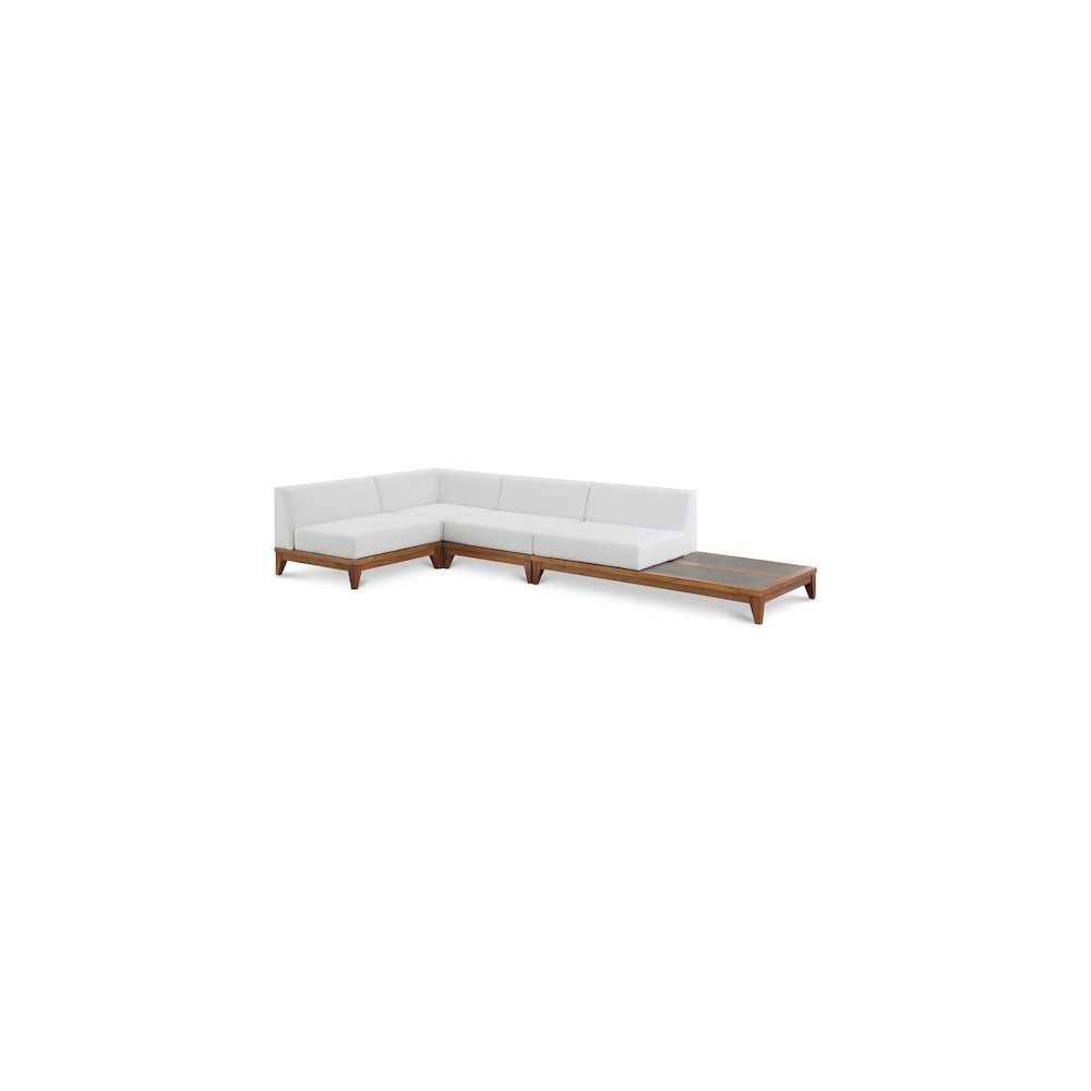 Rio Off White Water Resistant Fabric Outdoor Patio Modular Sectional. Picture 1
