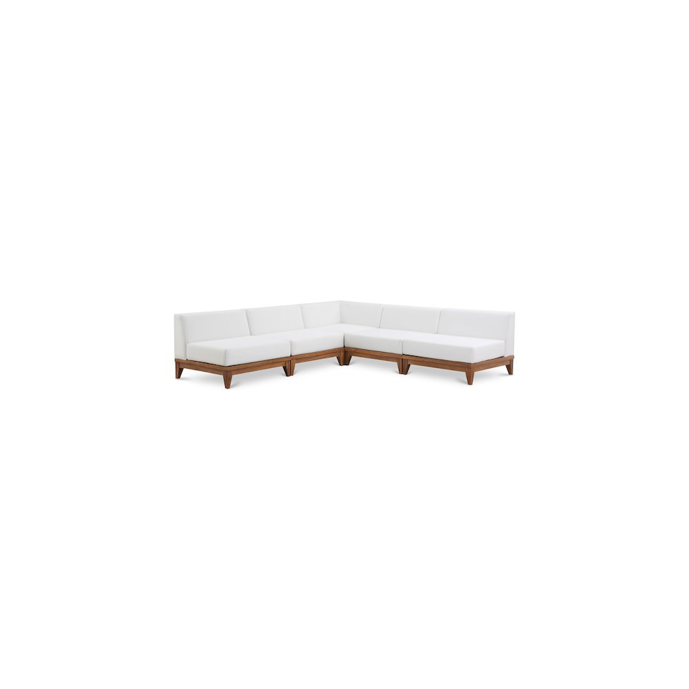 Rio Off White Water Resistant Fabric Outdoor Patio Modular Sectional. Picture 1