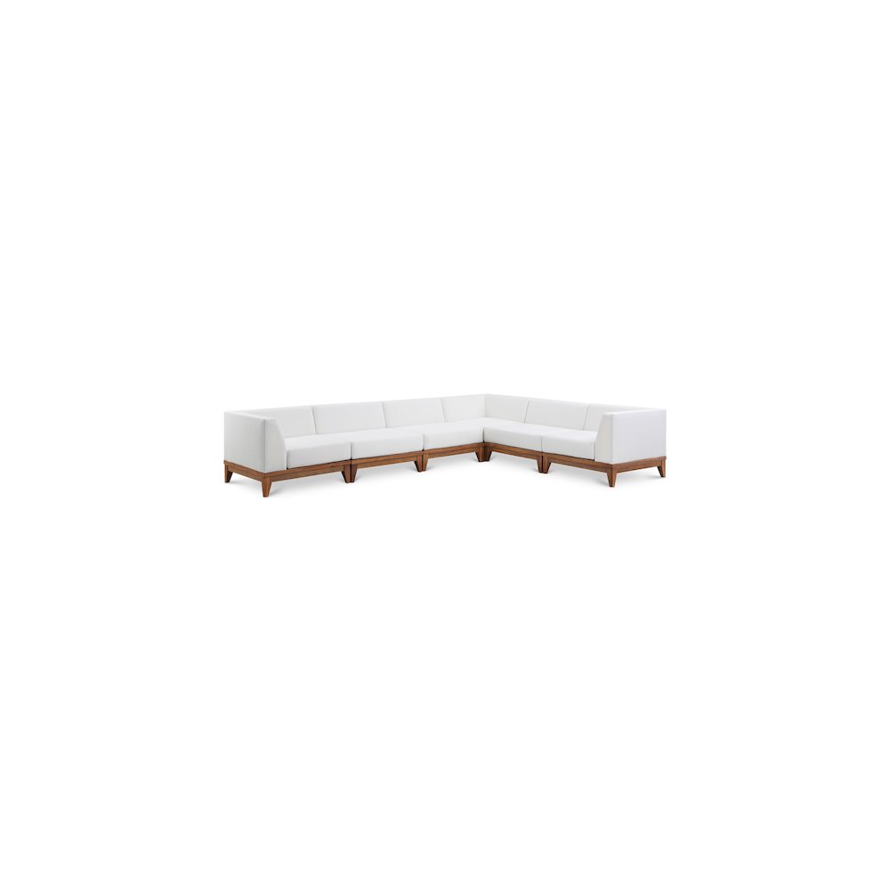 Rio Off White Water Resistant Fabric Outdoor Patio Modular Sectional. Picture 1