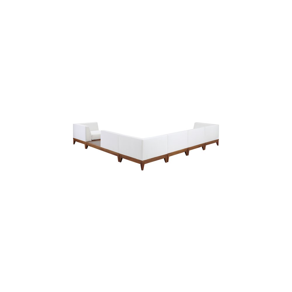 Rio Off White Water Resistant Fabric Outdoor Patio Modular Sectional. Picture 2