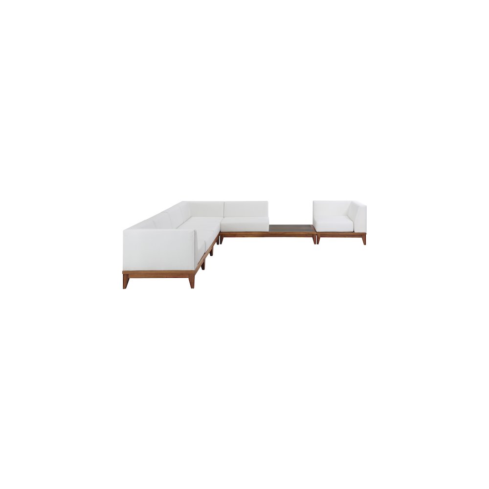 Rio Off White Water Resistant Fabric Outdoor Patio Modular Sectional. Picture 3