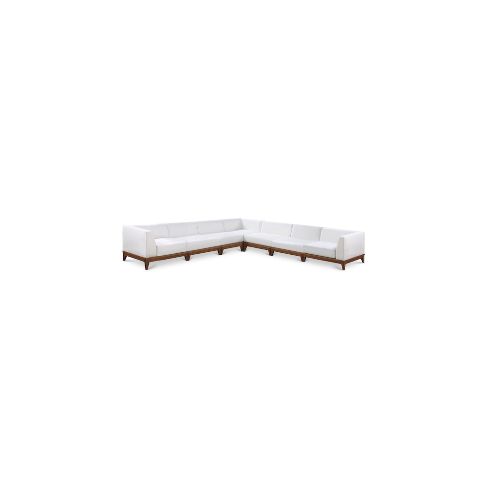 Rio Off White Water Resistant Fabric Outdoor Patio Modular Sectional. Picture 1