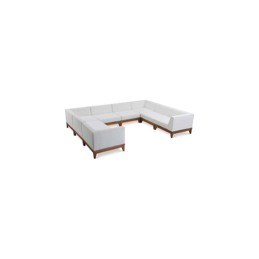 Rio Off White Water Resistant Fabric Outdoor Patio Modular Sectional. Picture 1