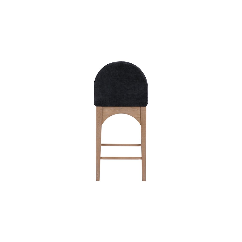 Waldorf Black Chenille Fabric Stool. Picture 2
