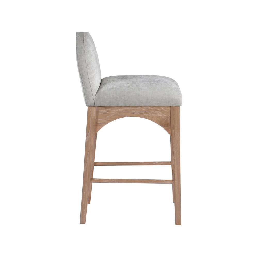 Waldorf Grey Chenille Fabric Stool. Picture 3