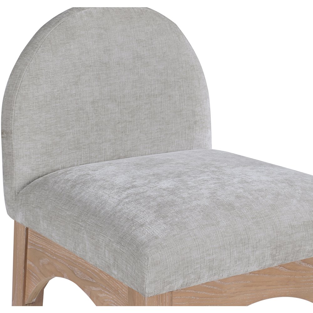 Waldorf Grey Chenille Fabric Stool. Picture 5