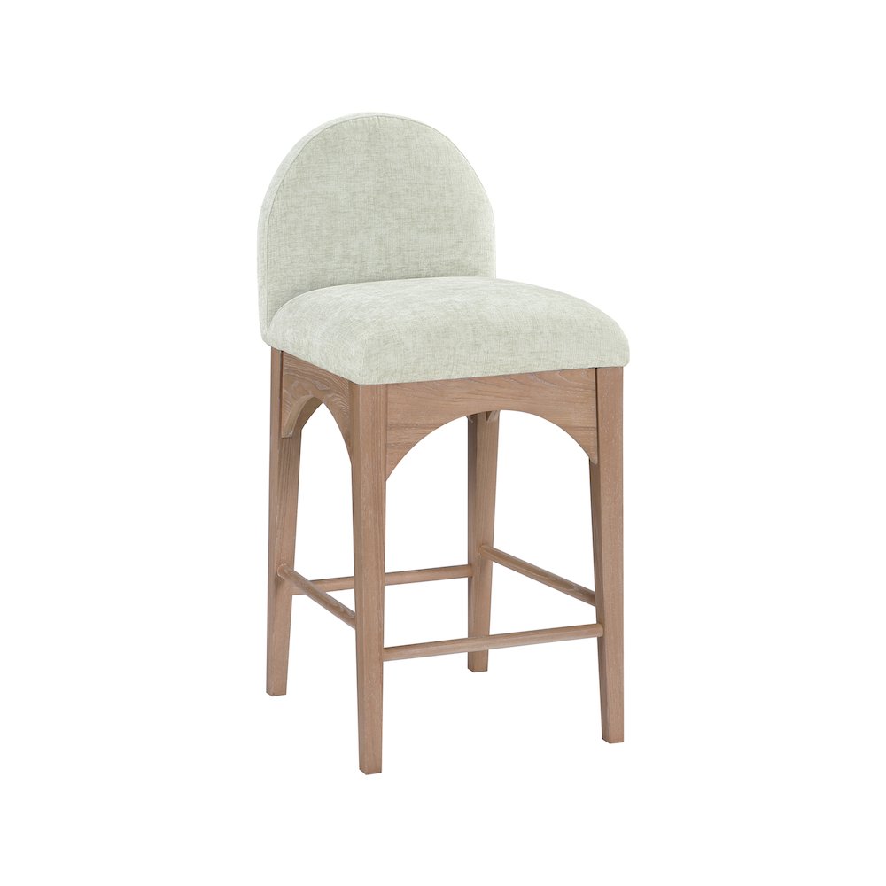 Waldorf Mint Chenille Fabric Stool. Picture 1