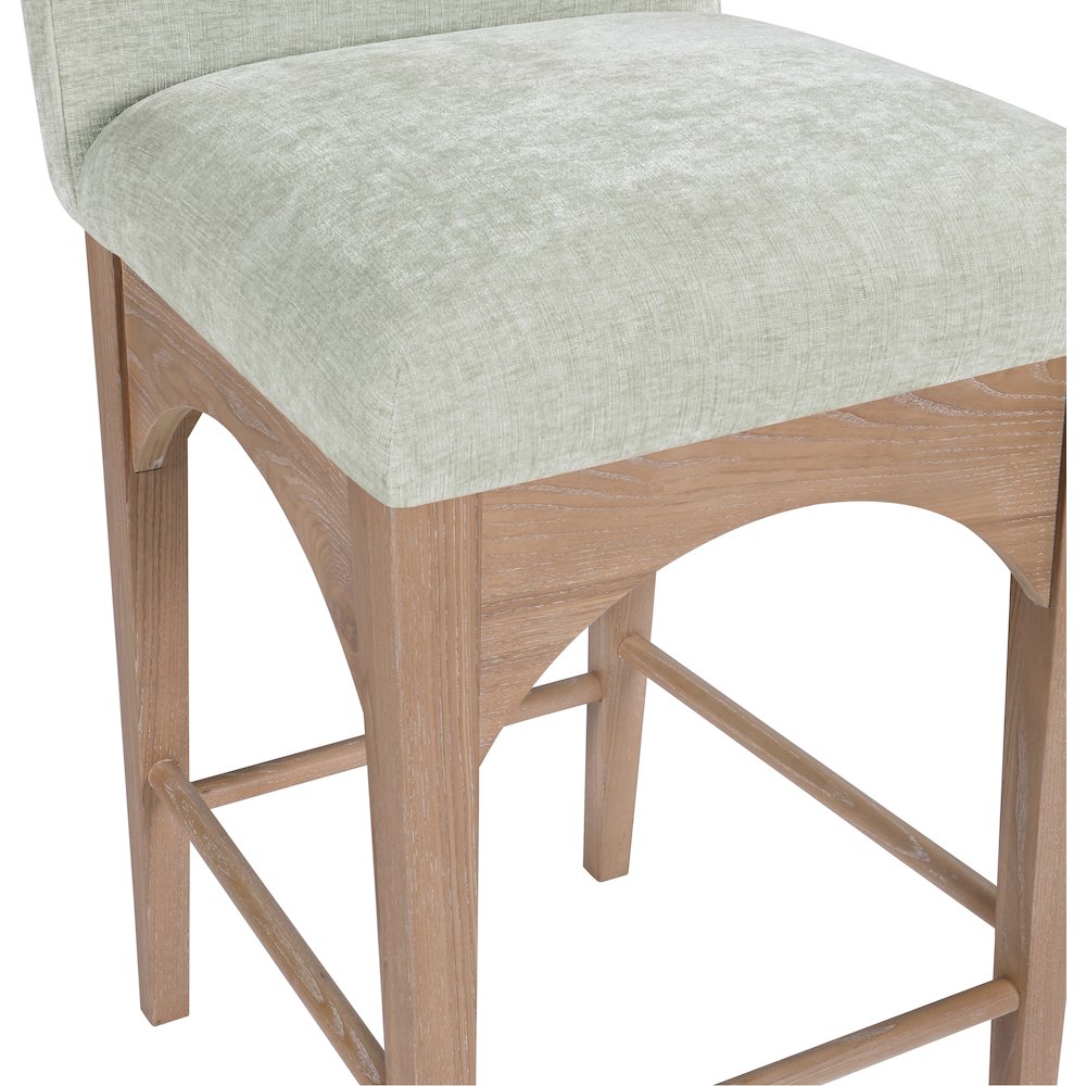 Waldorf Mint Chenille Fabric Stool. Picture 4