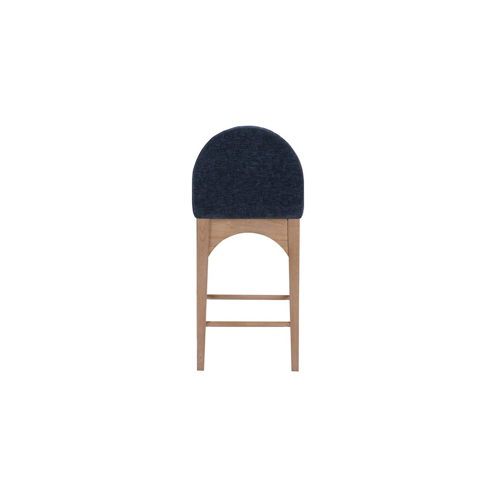 Waldorf Navy Chenille Fabric Stool. Picture 2