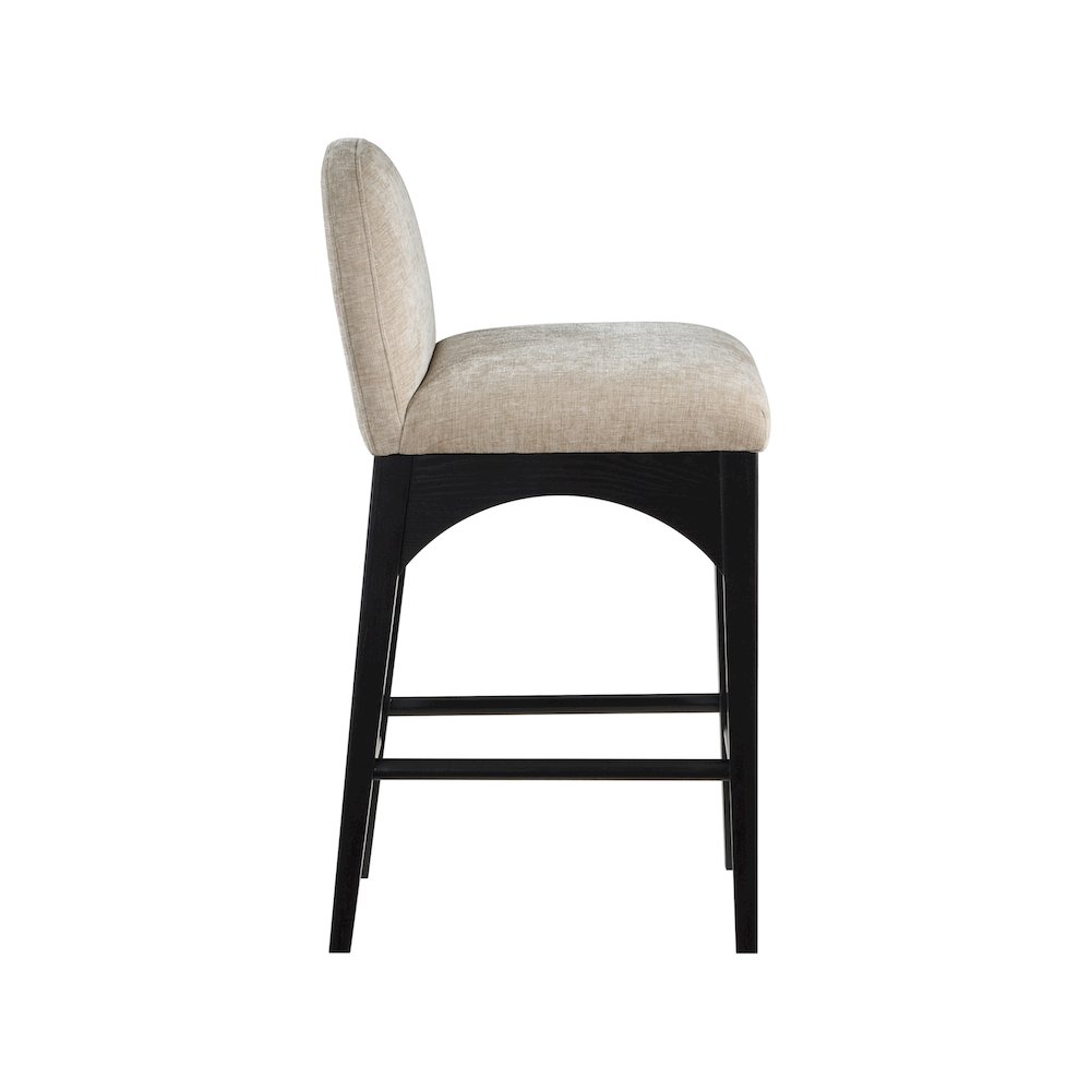 Waldorf Beige Chenille Fabric Stool. Picture 3