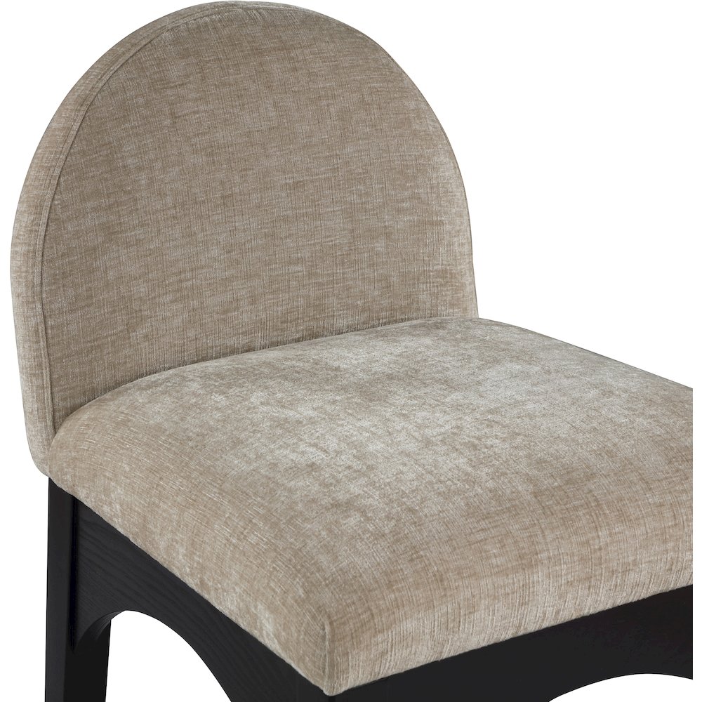 Waldorf Beige Chenille Fabric Stool. Picture 5