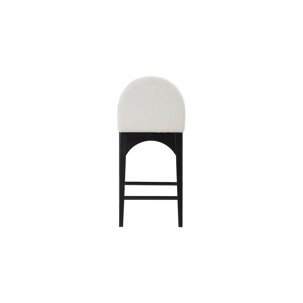 Waldorf Cream Chenille Fabric Stool. Picture 2