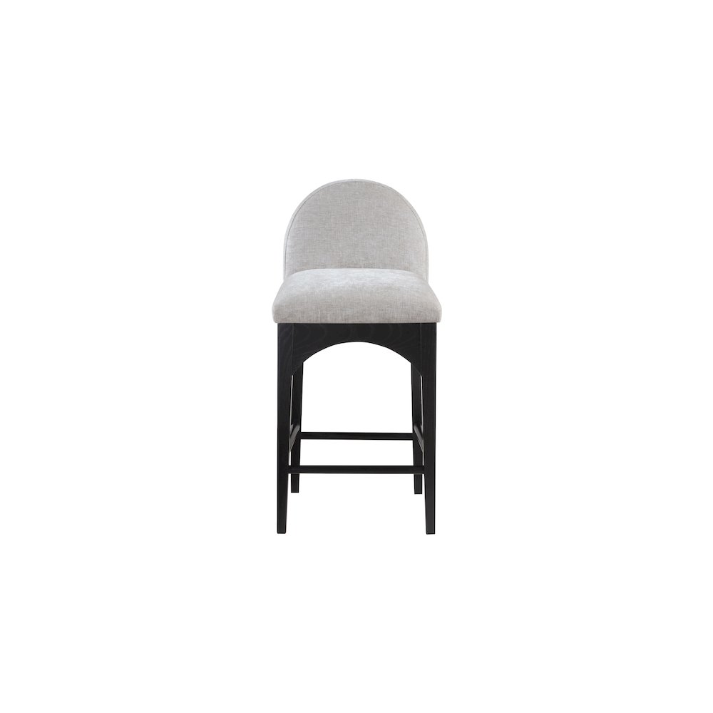 Waldorf Grey Chenille Fabric Stool. Picture 3