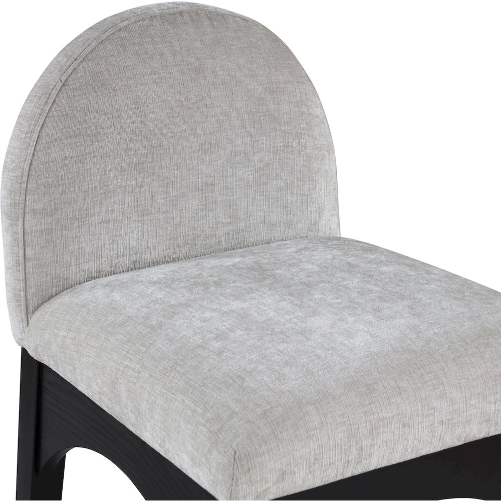 Waldorf Grey Chenille Fabric Stool. Picture 6