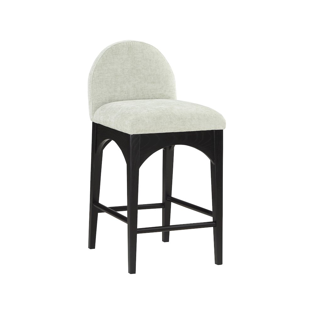 Waldorf Mint Chenille Fabric Stool. Picture 1