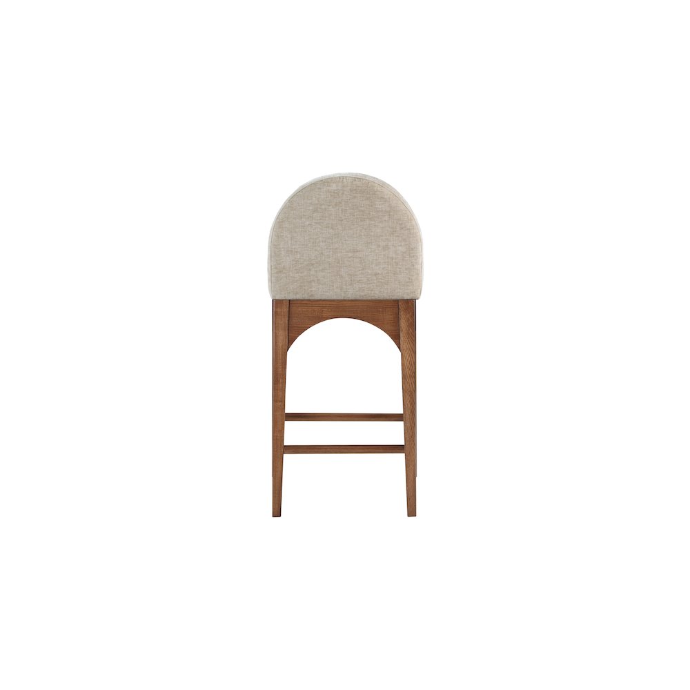 Waldorf Beige Chenille Fabric Stool. Picture 2