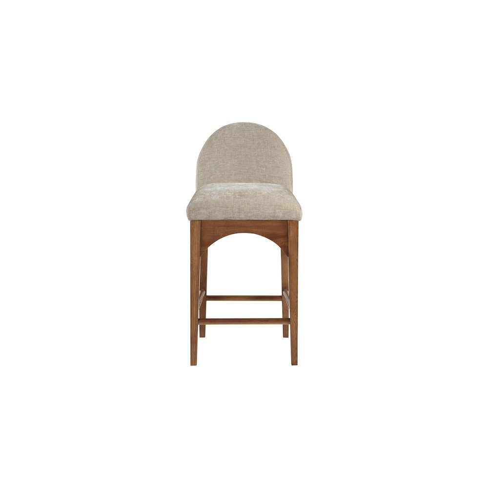Waldorf Beige Chenille Fabric Stool. Picture 3