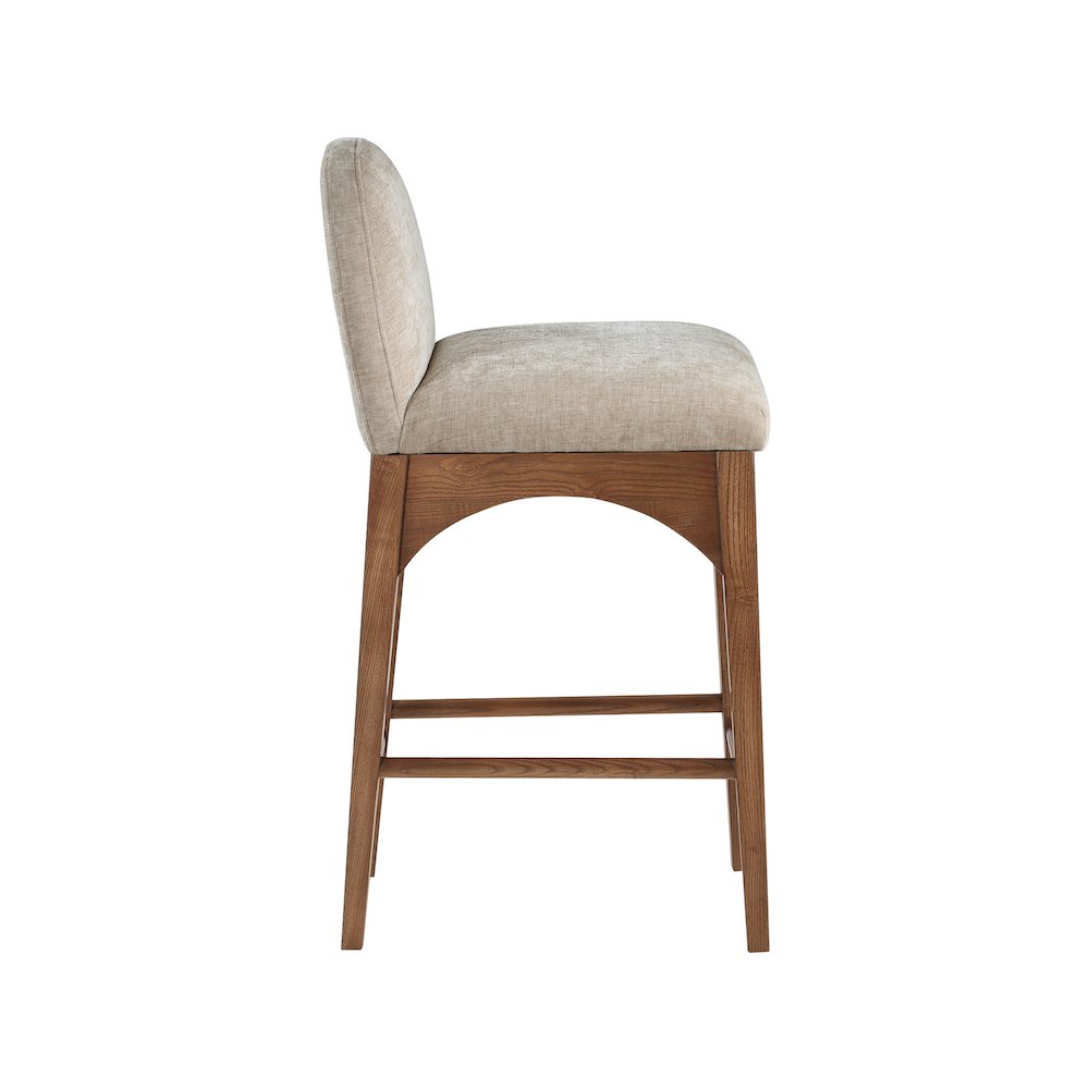Waldorf Beige Chenille Fabric Stool. Picture 4