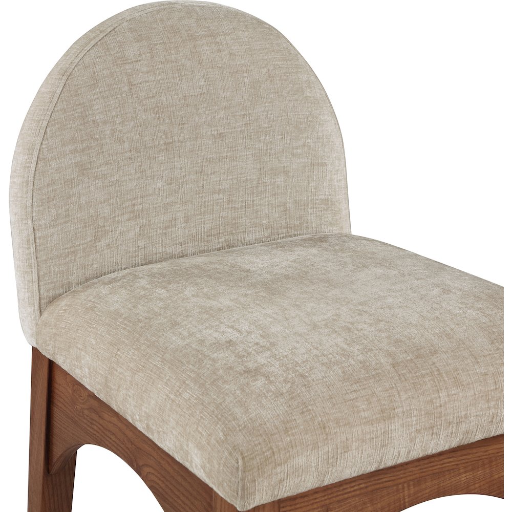 Waldorf Beige Chenille Fabric Stool. Picture 6