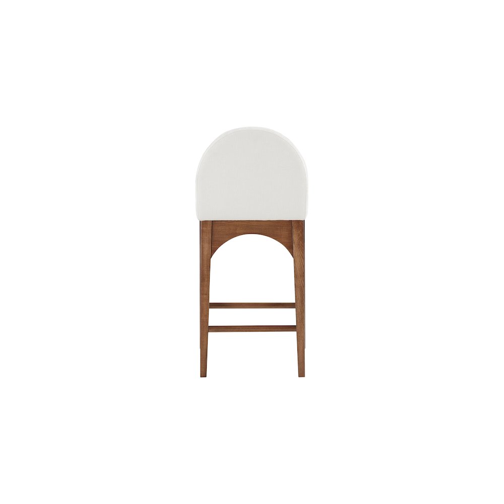 Waldorf Cream Chenille Fabric Stool. Picture 2