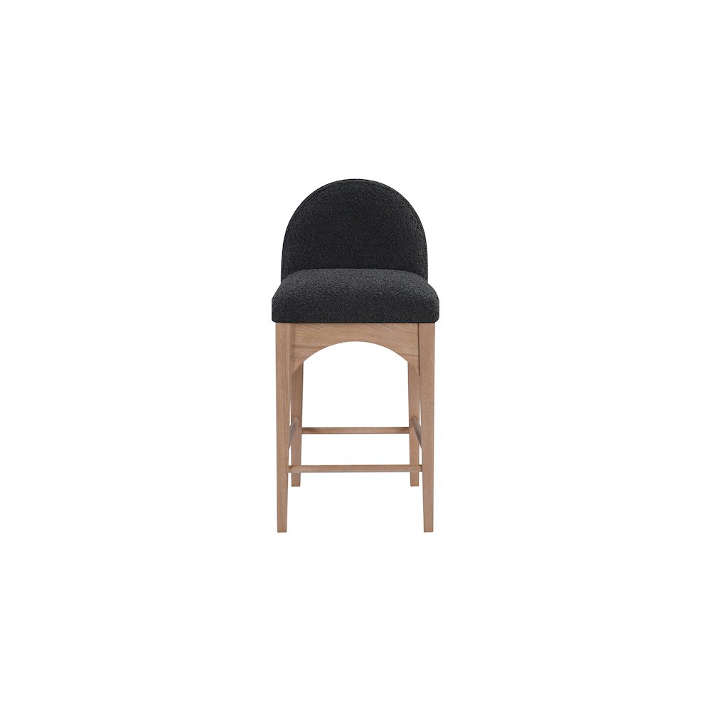Waldorf Black Boucle Fabric Stool. Picture 3