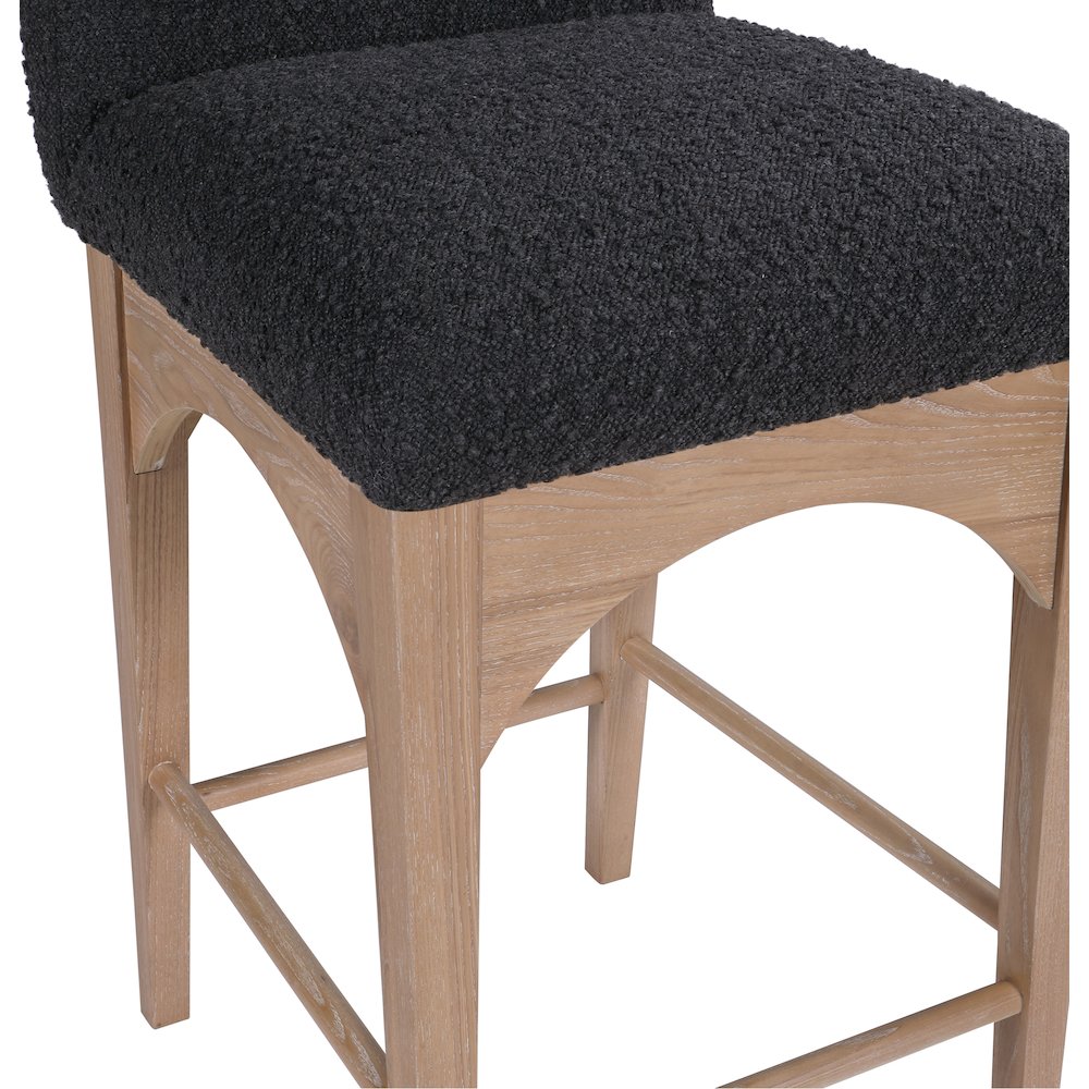 Waldorf Black Boucle Fabric Stool. Picture 5