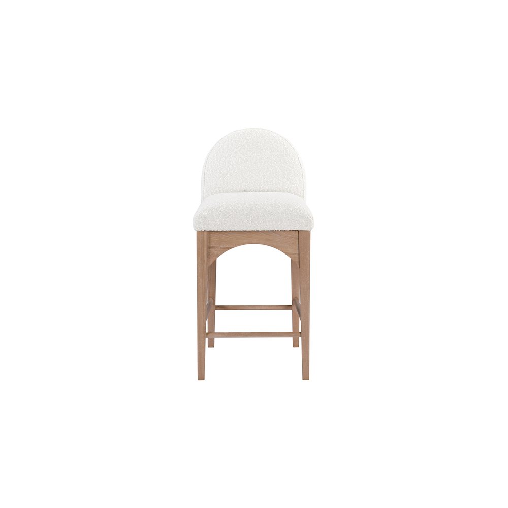 Waldorf Cream Boucle Fabric Stool. Picture 3