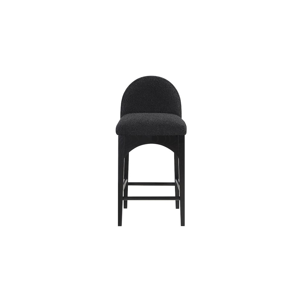 Waldorf Black Boucle Fabric Stool. Picture 3