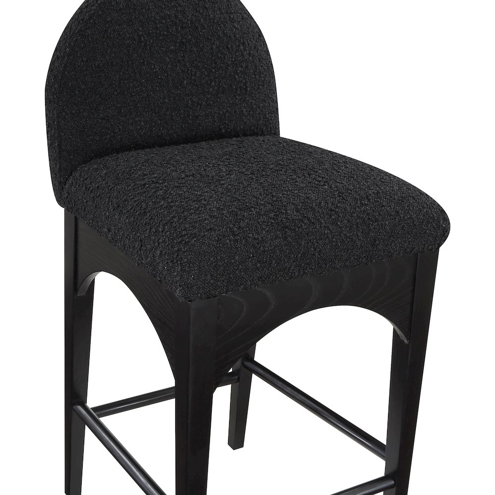 Waldorf Black Boucle Fabric Stool. Picture 5